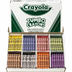 Crayola Jumbo Crayons Classpack, Assorted Colors, Box Of 200 Crayons