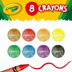 Crayola Large Crayon Set, Assorted Colors, Box Of 8