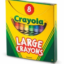 Crayola Large Crayon Set, Assorted Colors, Box Of 8