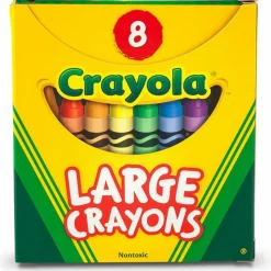 Crayola Large Crayon Set, Assorted Colors, Box Of 8