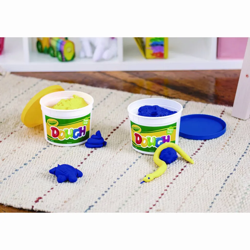 Crayola Modeling Dough Bucket, 3 lbs, Assorted Colors, 6 Buckets/Set
