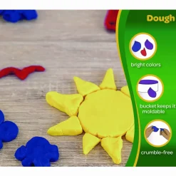 Crayola Modeling Dough Bucket, 3 lbs, Assorted Colors, 6 Buckets/Set