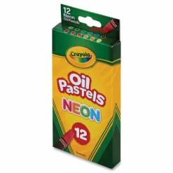 Crayola Neon Oil Pastels, 12 Assorted Colors, 12/Pack