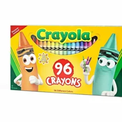 Crayola Standard Crayons With Built-In Sharpener, Assorted Colors, Big Box Of 96 Crayons
