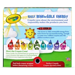 Crayola Standard Crayons With Built-In Sharpener, Assorted Colors, Box Of 64 Crayons