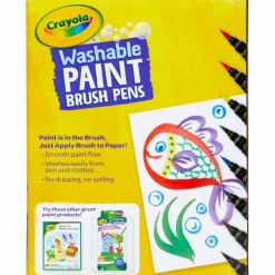 Crayola Washable Paint Brush Pens, Assorted Colors, Box Of 40