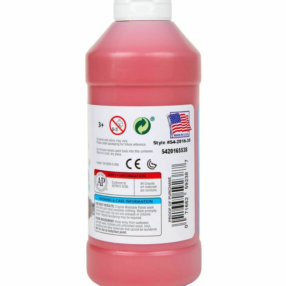 Crayola Washable Paint, Red, 16 Oz