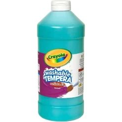 Crayola Washable Tempera Paint Artista II, 1 Quarts, Turquoise Blue