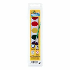 Crayola Washable Watercolor Set With Brush, Assorted Colors