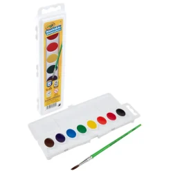 Crayola Washable Watercolor Set With Brush, Assorted Colors