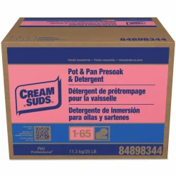 Cream Suds Manual Pot and Pan Presoak and Detergent without Phosphate, Baby Powder Scent, Powder, 25 lb Box
