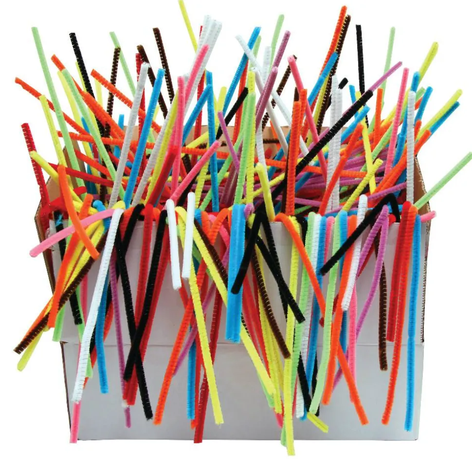 Creativity Street Chenille Jumbo Stems, 6mm x 12", Assorted Colors, Pack Of 1,000