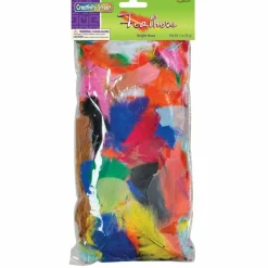 Creativity Street Chenille Kraft Bright Hues Feathers, Assorted Colors, 1 Oz