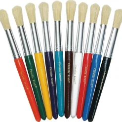 Creativity Street Round Natural Bristle Brushes