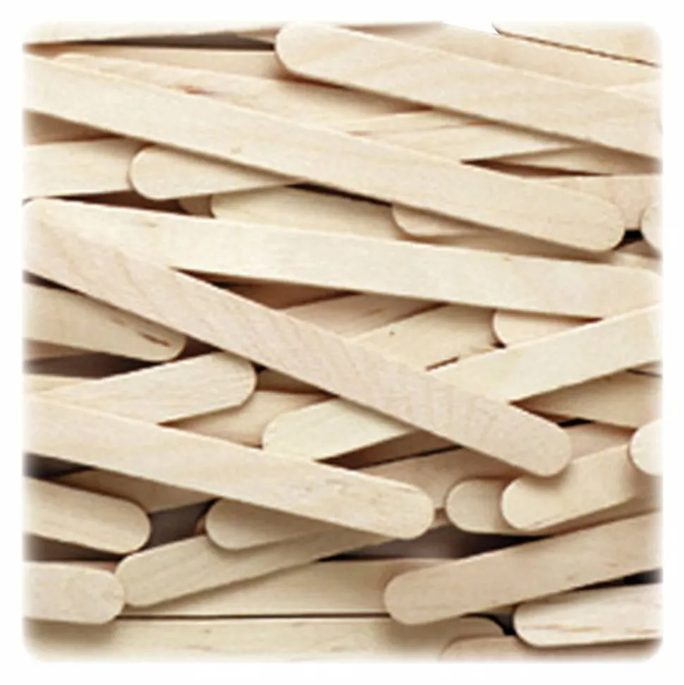 Creativity Street Wood Crafts Economy Craft Sticks, 4-1/2" x 3/8", Natural, Box of 1,000