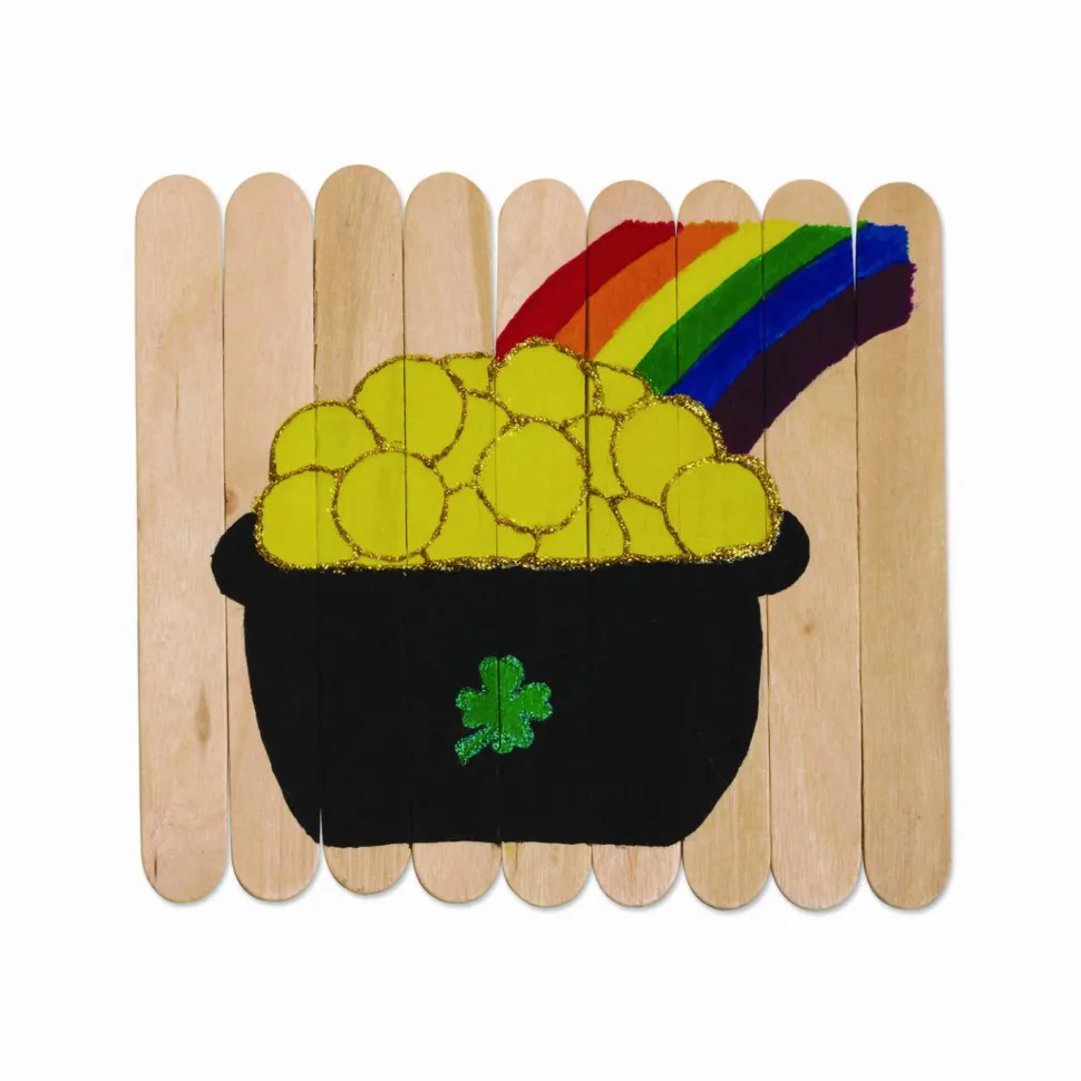 Creativity Street Wood Crafts Jumbo Craft Sticks, 6" x 3/4" x 2mm, Natural, Box Of 500