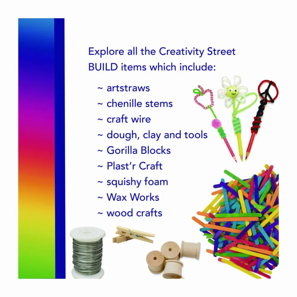 Creativity Street Wood Crafts Jumbo Craft Sticks, 6" x 3/4" x 2mm, Natural, Box Of 500