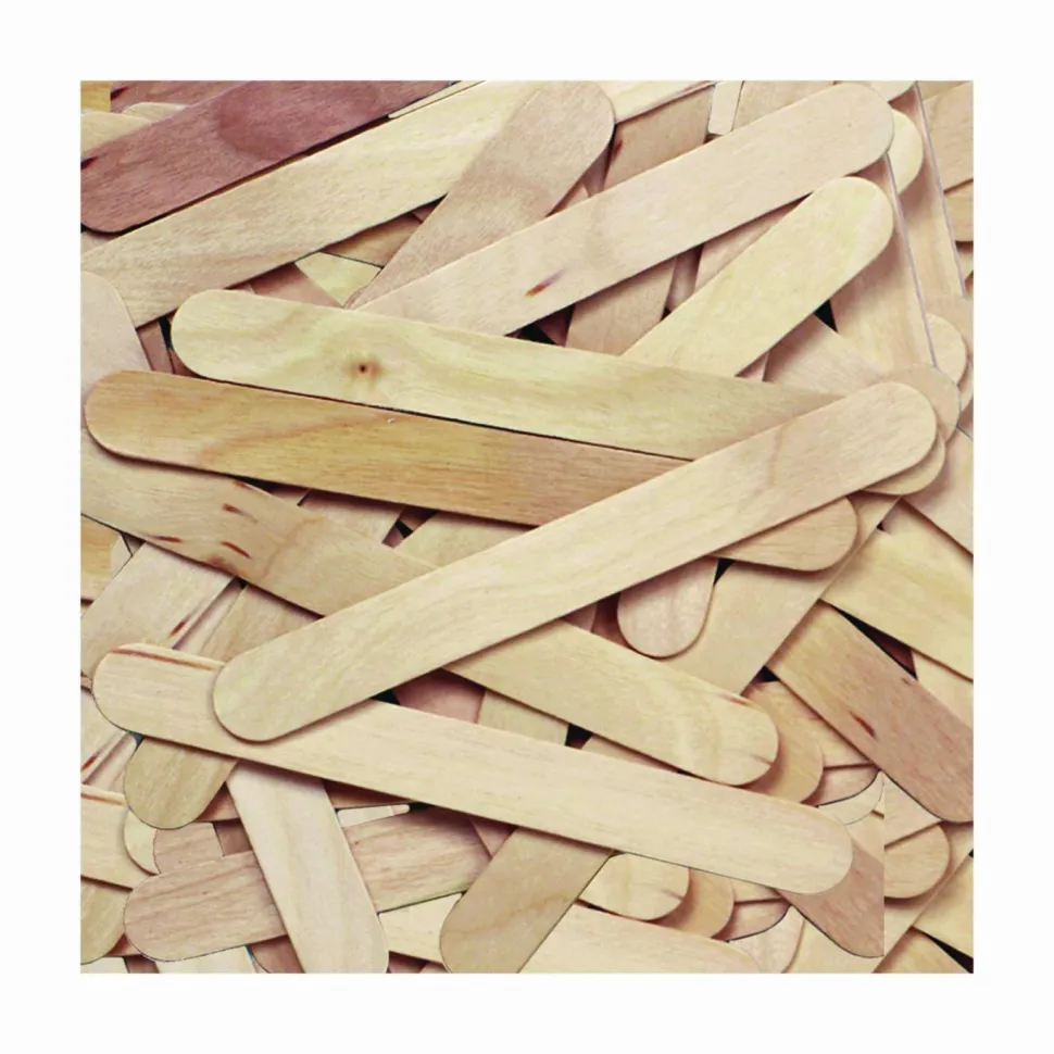 Creativity Street Wood Crafts Jumbo Craft Sticks, 6" x 3/4" x 2mm, Natural, Box Of 500