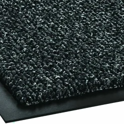 Crown Cross-Over Wiper/Scraper Mat, Rectangular, Gray Carpeted Surface, 48" x 72"