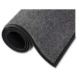 Crown EcoStep Wiper Mat, Rectangular, Charcoal Gray Cut Pile Surface, 48" x 96"
