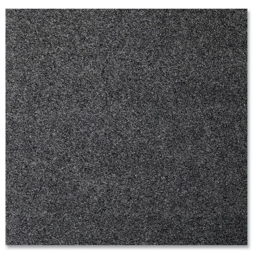 Crown EcoStep Wiper Mat, Rectangular, Charcoal Gray Cut Pile Surface, 48" x 96"