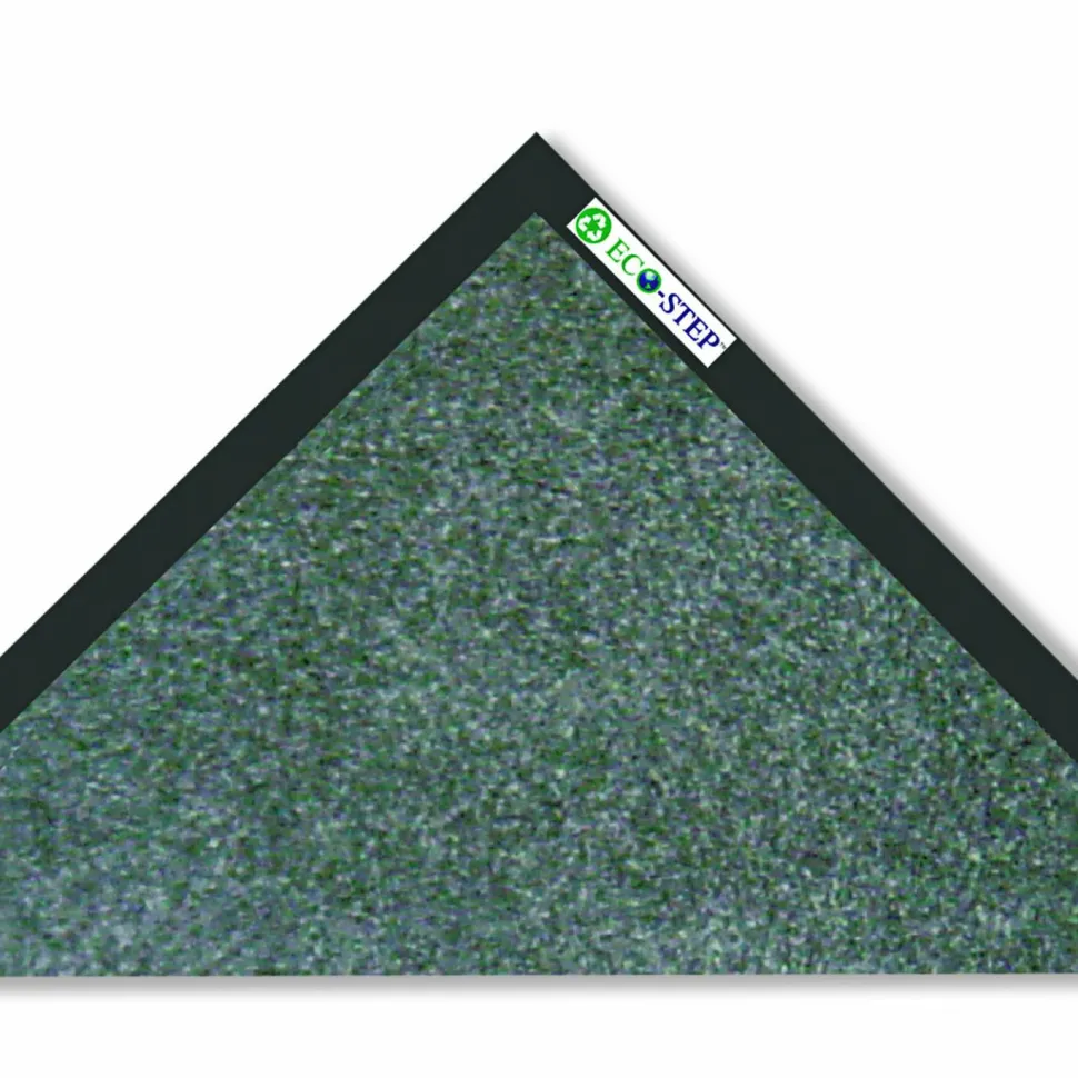 Crown EcoStep Wiper Mat, Rectangular, Charcoal Gray Cut Pile Surface, 36" x 10 ft