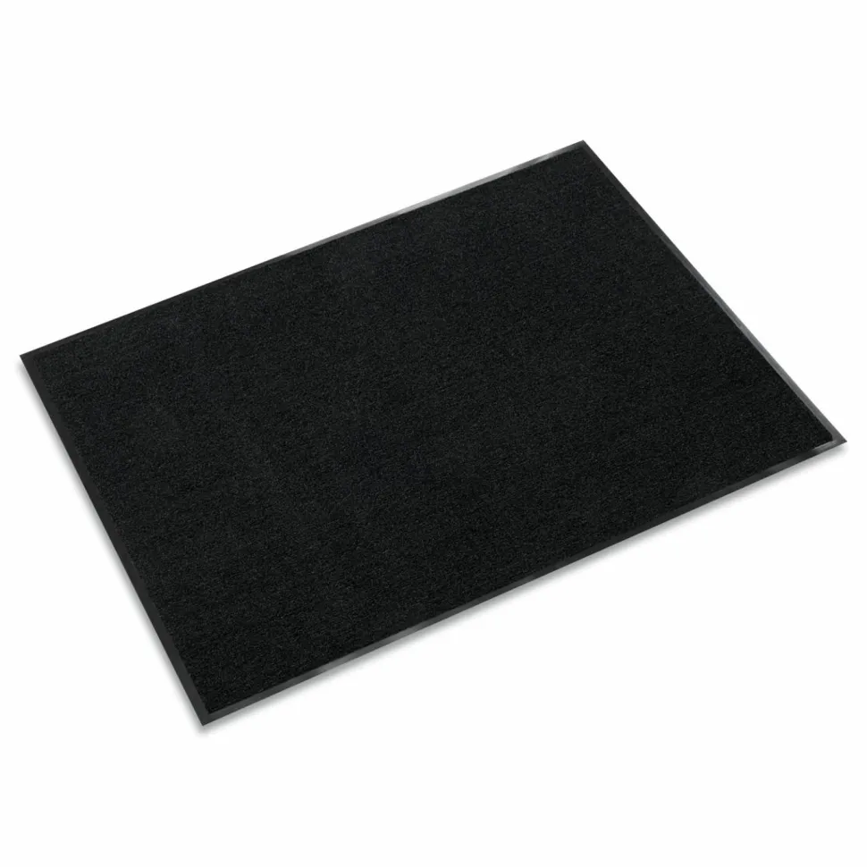 Crown Jasper Indoor/Outdoor Scraper Mat, Black Cut Pile Nylon Surface, 36" x 60"