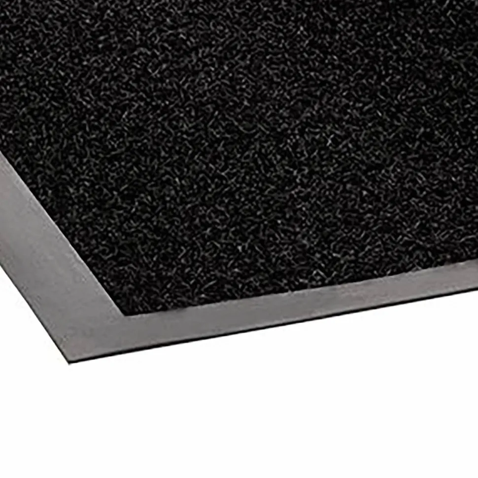 Crown Jasper Indoor/Outdoor Scraper Mat, Black Cut Pile Nylon Surface, 36" x 60"