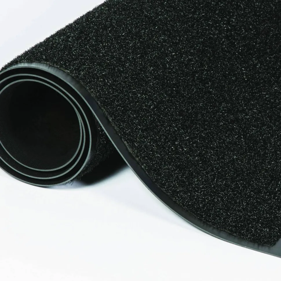 Crown Jasper Indoor/Outdoor Scraper Mat, Black Cut Pile Nylon Surface, 36" x 60"