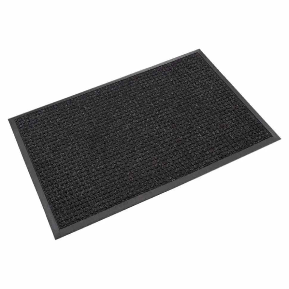 Crown Mats Super-Soaker Wiper Mat, 3/8"H x 45"W x 68"D, Charcoal