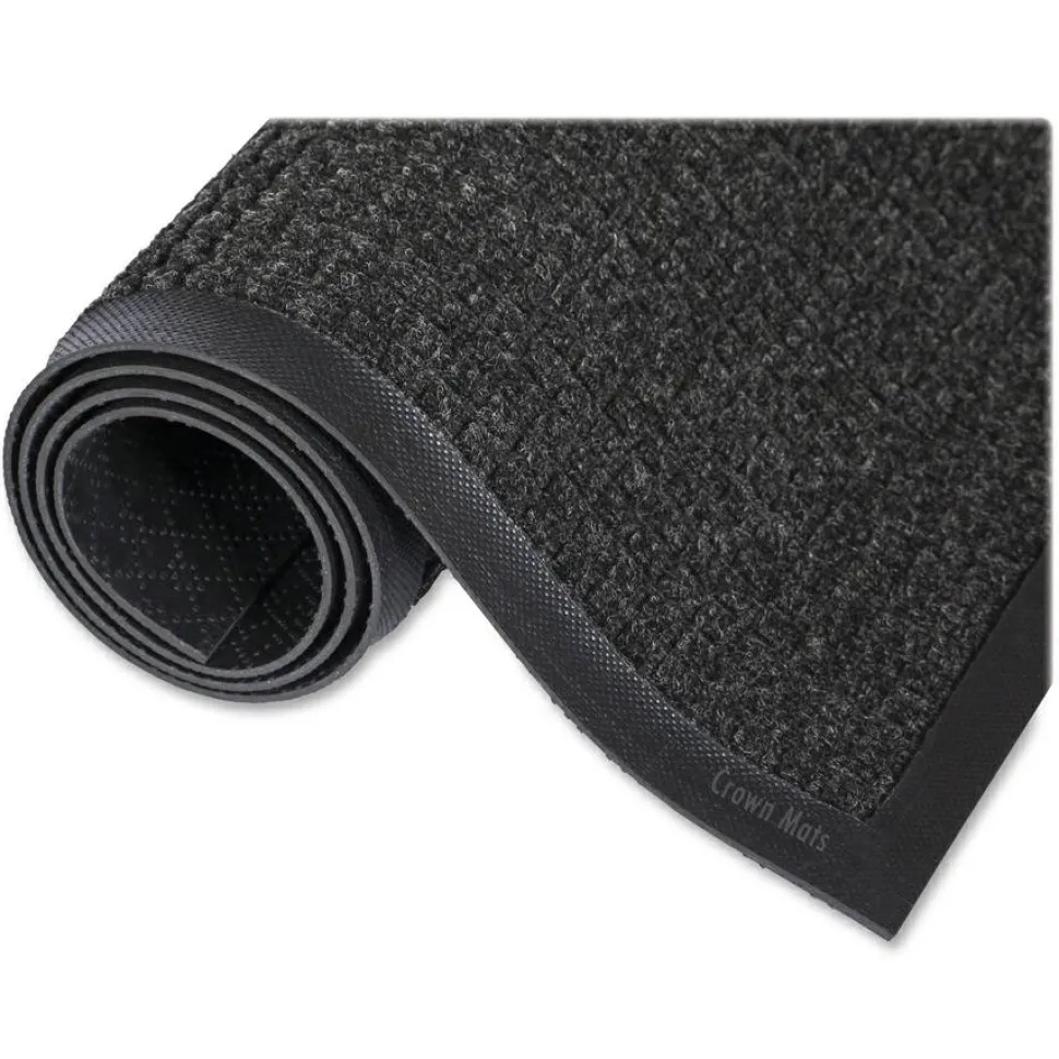 Crown Mats Super-Soaker Wiper Mat, 3/8"H x 45"W x 68"D, Charcoal