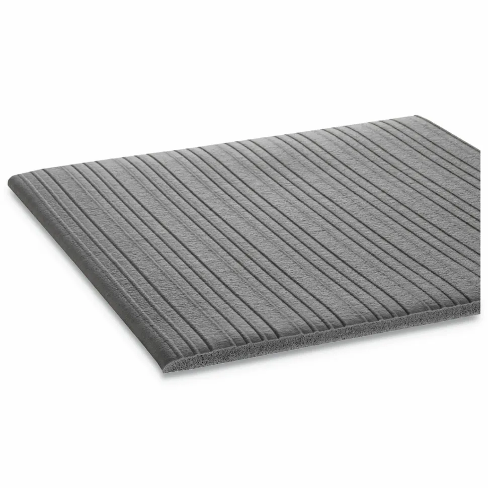 Crown Mats Tuff-Spun Foot-Lover Mat - Cement Floor, Service Counter, Cashier's Station, Warehouse, Industry, Indoor, Mailroom, Floor - 10 ft Length x 36" Width x 0.38" Thickness - Rectangle - Vinyl, Closed-cell PVC Foamboard - Gray