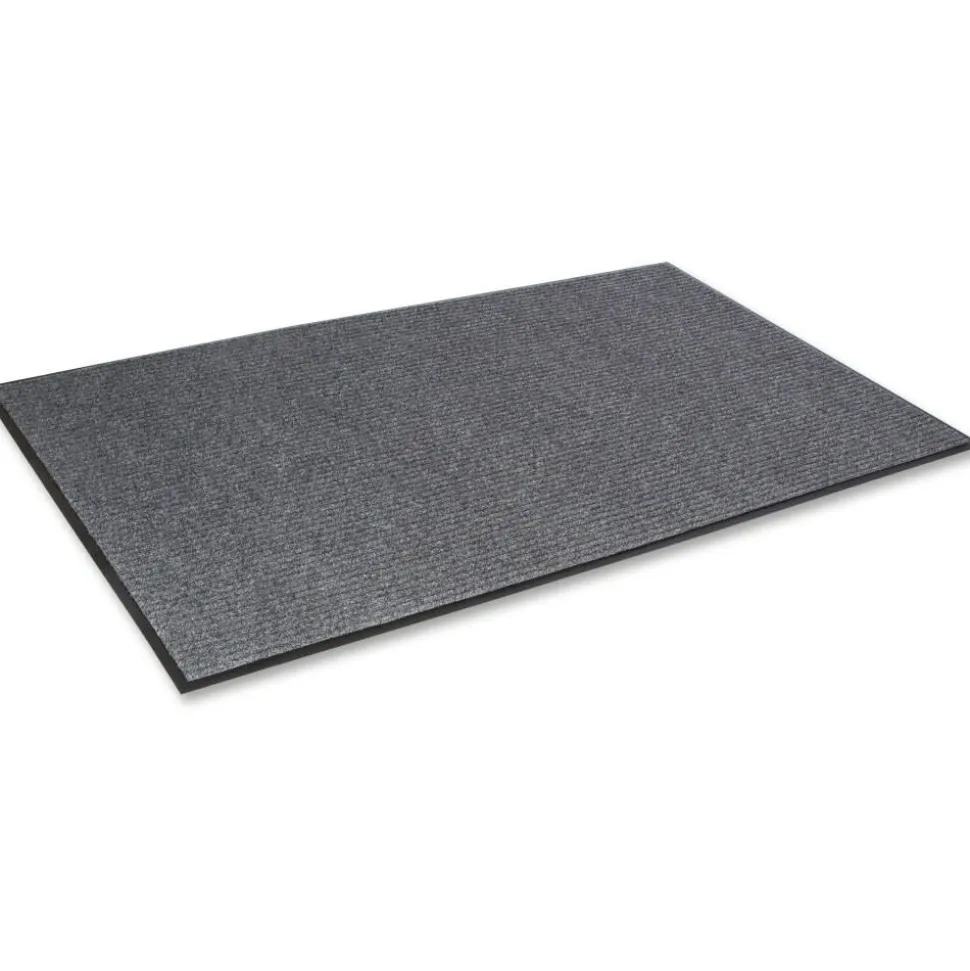 Crown Needle Rib Wipe And Scrape Mat, 36" x 60", Gray