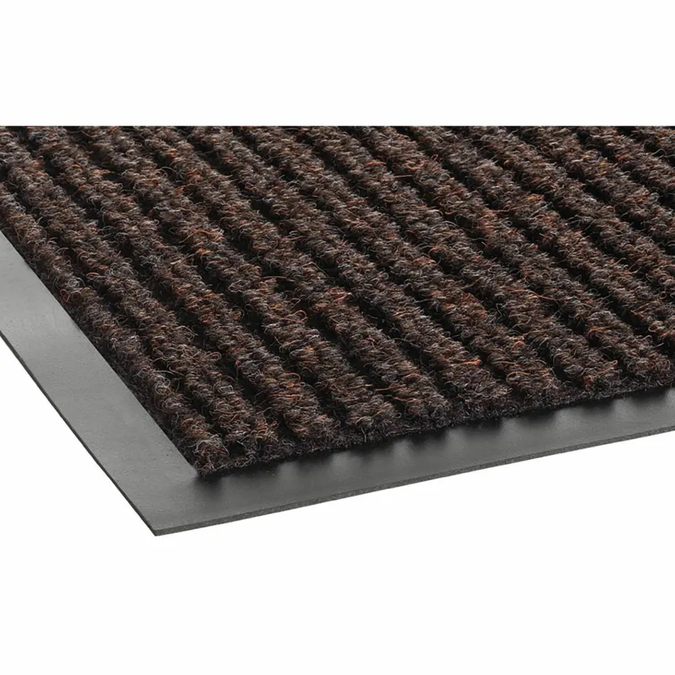 Crown Needle-Rib Wipe And Scrape Mat, 36" x 120", Brown