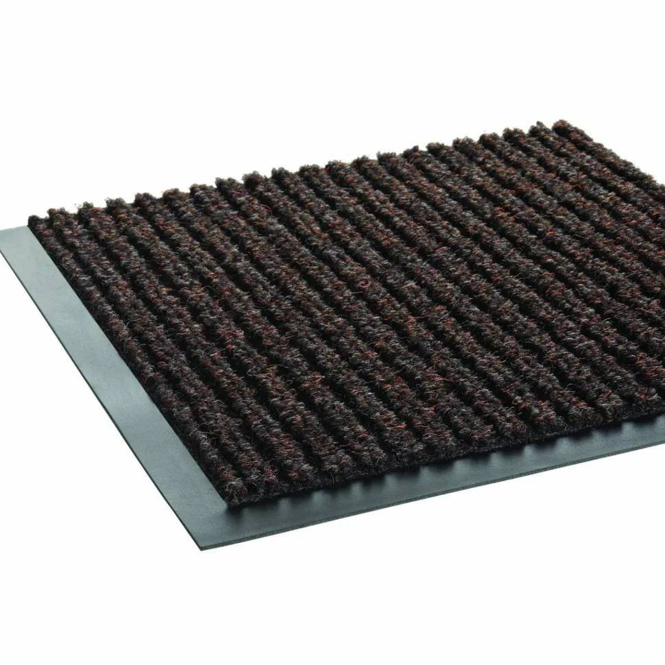 Crown Needle-Rib Wipe And Scrape Mat, 36" x 120", Brown