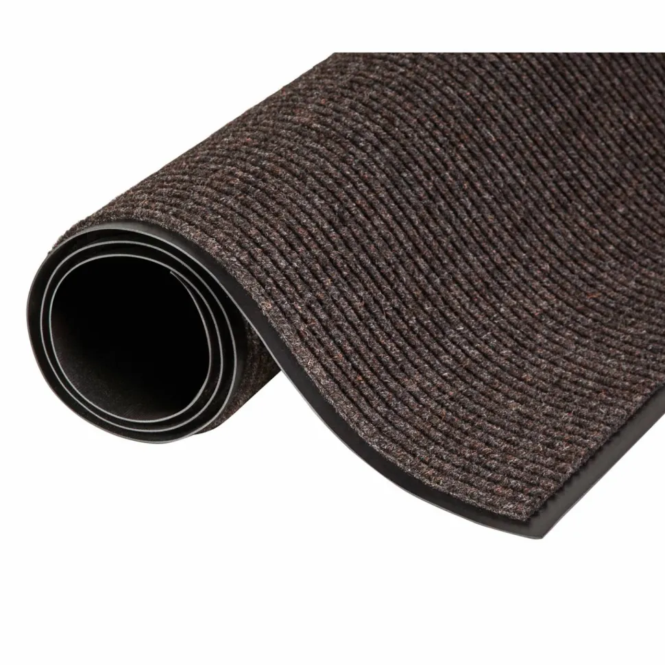 Crown Needle-Rib Wipe And Scrape Mat, 36" x 120", Brown