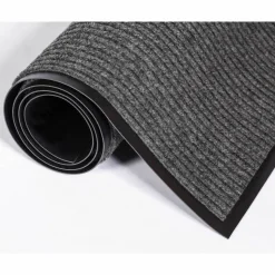 Crown Needle-Rib Wipe And Scrape Mat, 36" x 120", Gray