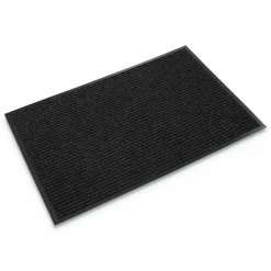 Crown Needle-Rib Wiper/Scraper Mat, Rectangular, Charcoal Gray Ribbed Surface, 48" x 72"