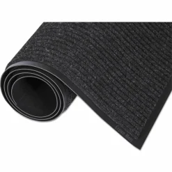 Crown Needle-Rib Wiper/Scraper Mat, Rectangular, Charcoal Gray Ribbed Surface, 48" x 72"