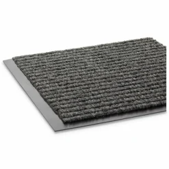 Crown Needle-Rib Wiper/Scraper Mat, Rectangular, Gray Ribbed Surface, 48" x 72"
