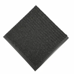 Crown Needle-Rib Wiper/Scraper Mat, Rectangular, Charcoal Gray Ribbed Surface, 36" x 60"