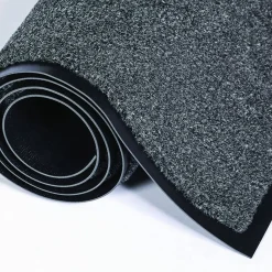 Crown Rely-On Olefin Indoor Wiper Mat, Rectangular, Charcoal Gray Cut Pile Surface, 48