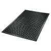 Crown SafeWalk-Light Antifatigue Drainage Mat, 36" x 60", Black