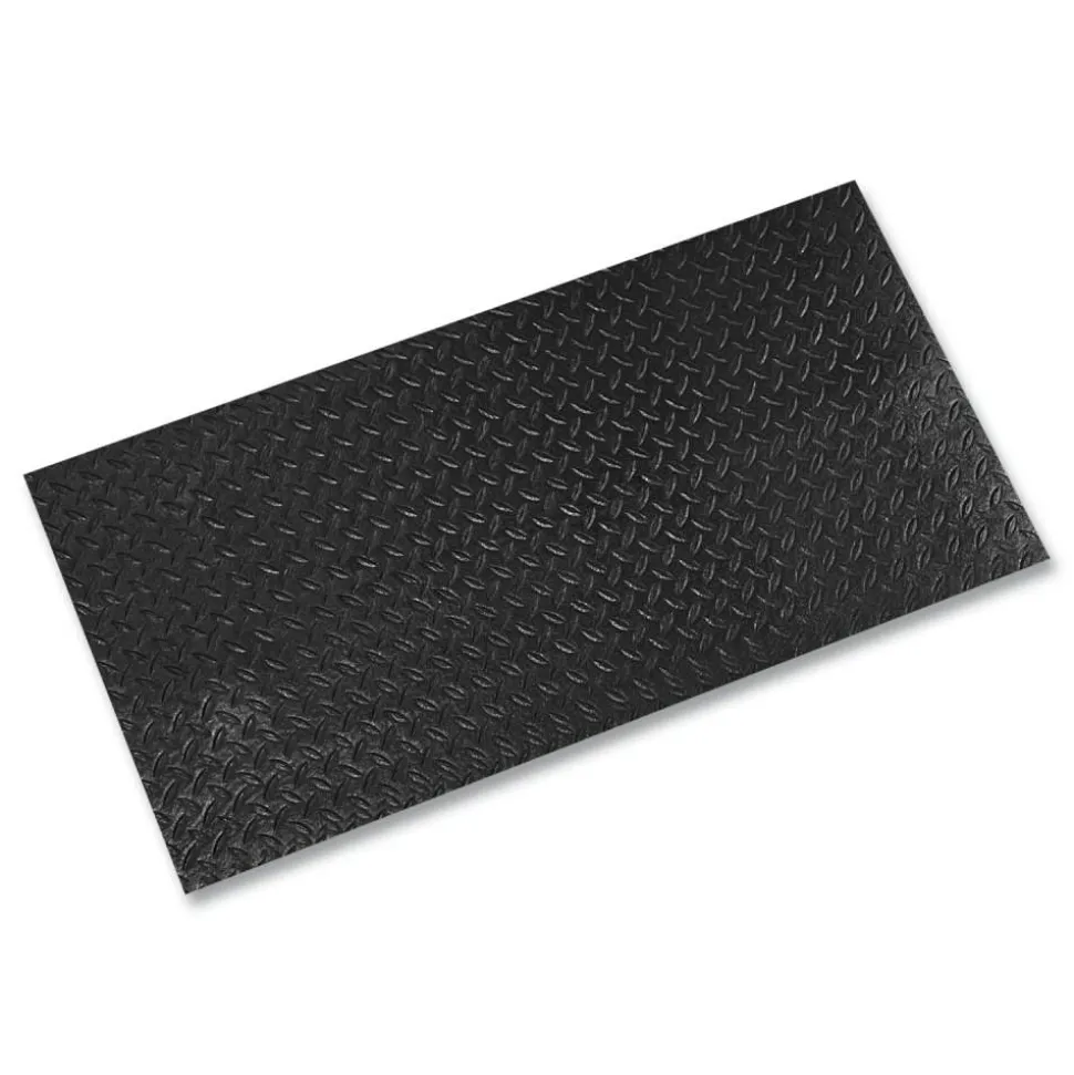 Crown Tuff-Spun Foot-Lover Diamond Surface Mat, Rectangular, Black Diamond Embossed Surface, 36" x 60"
