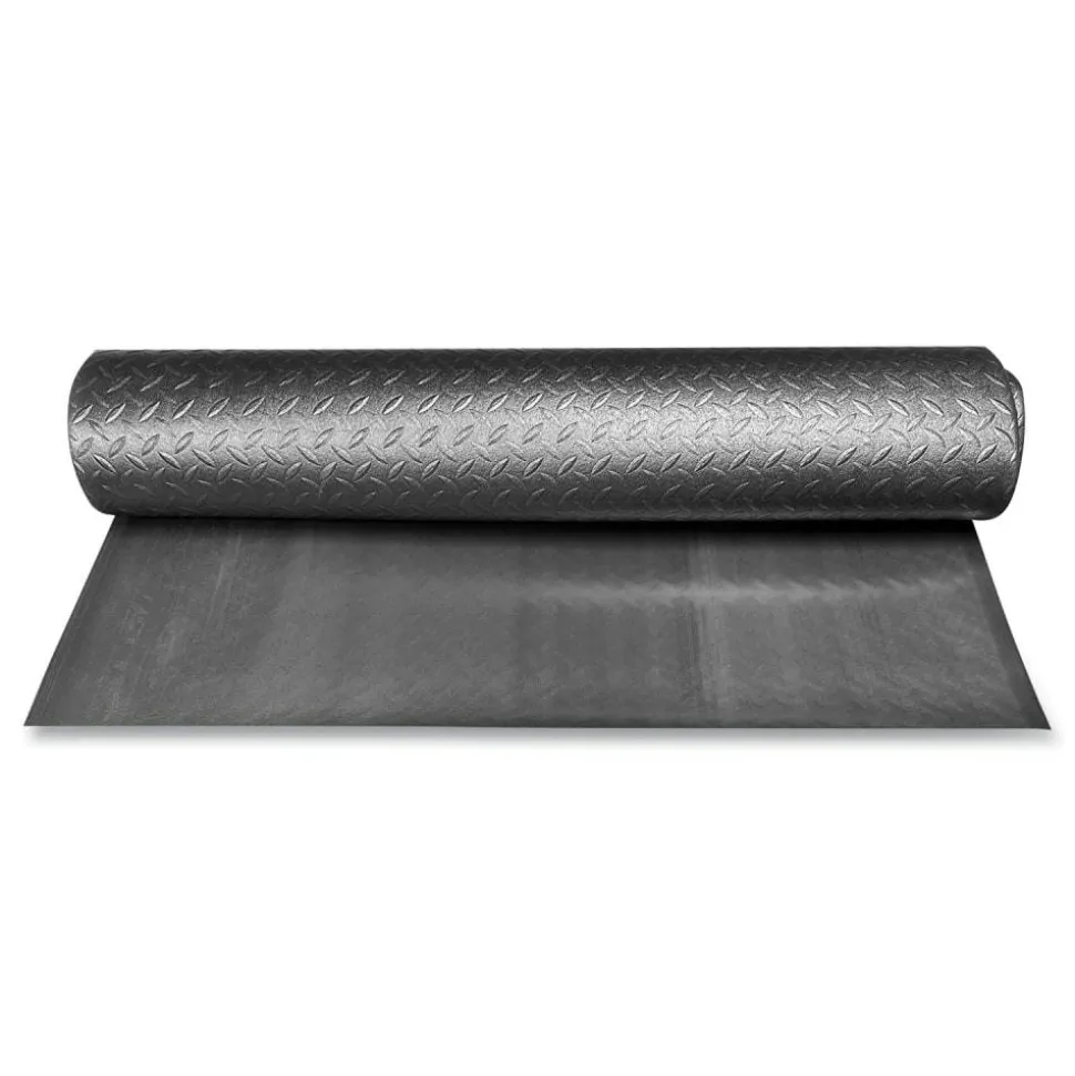 Crown Tuff-Spun Foot-Lover Diamond Surface Mat, Rectangular, Black Diamond Embossed Surface, 36" x 60"