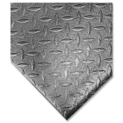 Crown Tuff-Spun Foot-Lover Diamond Surface Mat, Rectangular, Black Diamond Embossed Surface, 36