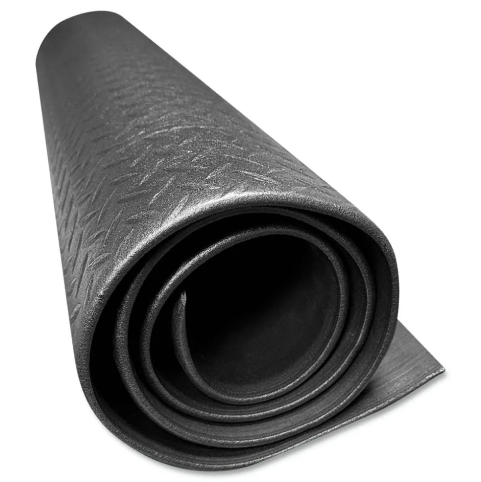 Crown Tuff-Spun Foot-Lover Diamond Surface Mat, Rectangular, Black Diamond Embossed Surface, 36" x 60"
