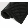 Crown-Tred Indoor/Outdoor Scraper Mat, Black Loop-Twist Ribbed Rubber Surface, 35.5" x 59.5"