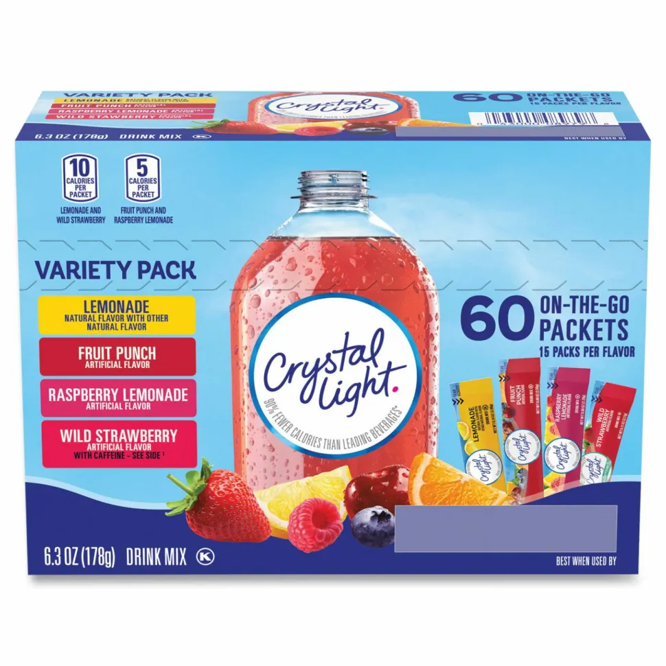 Crystal Light Variety Pack, Assorted Flavors, 60/Pack