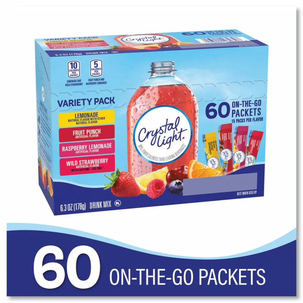Crystal Light Variety Pack, Assorted Flavors, 60/Pack